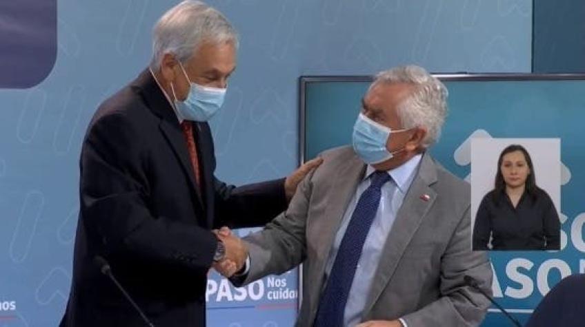 Piñera agradece labor de ministro Paris durante la pandemia: "Ha sido un pequeño gigante"