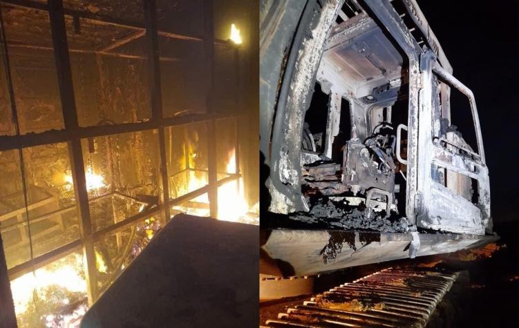 Nuevo ataque incendiario dejó tres máquinas quemadas en Arauco