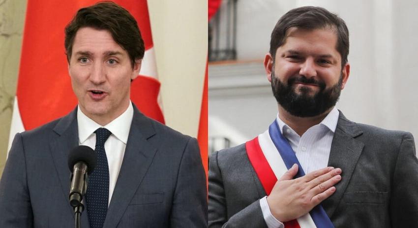 Justin Trudeau felicitó a Gabriel Boric por ser el nuevo Presidente de Chile