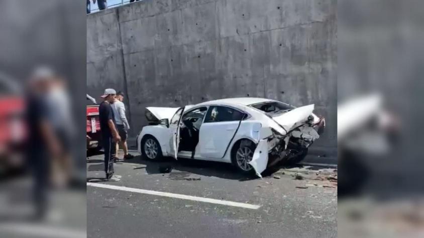 Dos personas mueren tras accidente de tránsito en Autopista Central