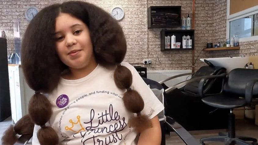 [VIDEO] La niña que dejó crecer su pelo afro durante 6 años para donarlo a quienes no tienen