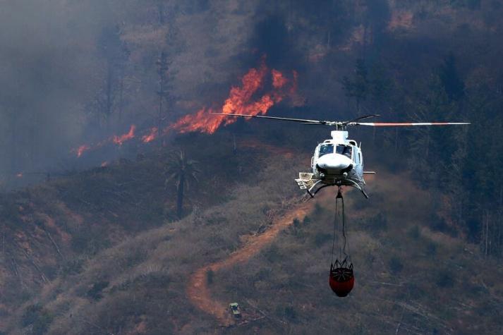 Decretan alerta roja en Valparaíso por incendio forestal en sector de Laguna Verde