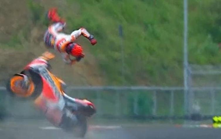 [VIDEO] La escalofriante caída que sufrió el español Marc Márquez en el Moto GP