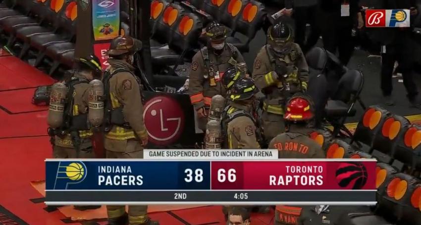 Partido de la NBA fue suspendido momentáneamente por incendio en el estadio
