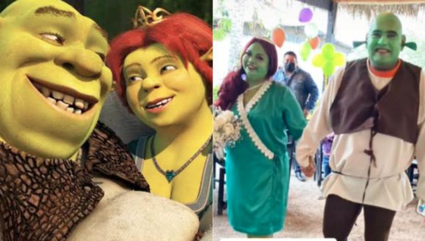 La insólita boda entre Shrek y Fiona que se hizo viral en redes sociales