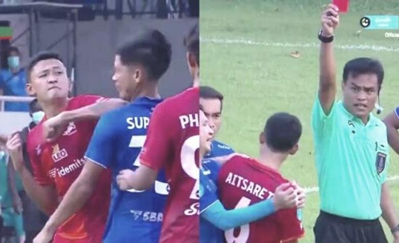 Viral: El brutal codazo que terminó con un jugador despedido en Tailandia
