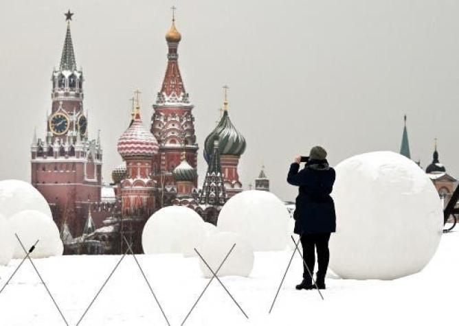 Nevadas récord en plena primavera en Moscú