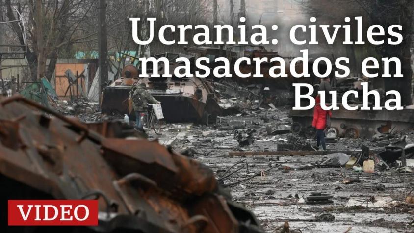 Rusia y Ucrania: la hilera de cadáveres de civiles que halló un equipo de la BBC en Bucha