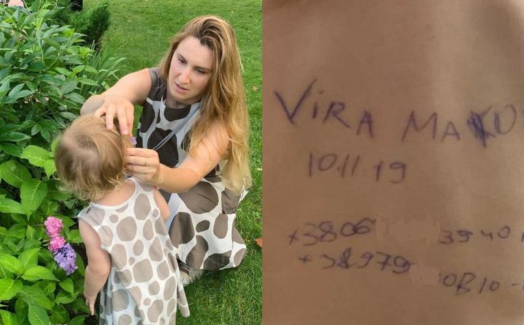 Ucraniana escribió sus datos personales en espalda de su hija por si es asesinada: imagen es viral