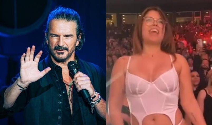 Fanática se quitó la ropa mientras Ricardo Arjona cantaba su clásico "Desnuda"