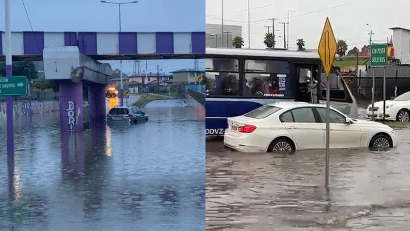 Sistema frontal: Intensa lluvia provoca inundaciones y colapsa Concepción