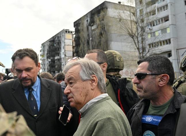 Rusia confirma que bombardeó Kiev durante la visita del secretario general de la ONU