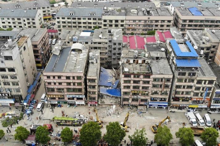 Nueve detenidos por derrumbe de edificio en ciudad de China