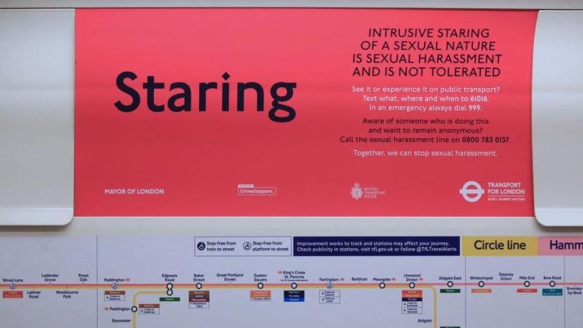La polémica campaña contra "mirones" en el metro de Londres (y por qué se considera acoso sexual)