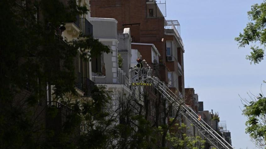 Revelan los primeros registros tras la explosión en un edificio de Madrid