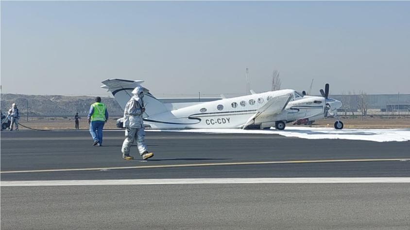 Aeronave con problemas en tren de aterrizaje provoca emergencia en aeropuerto de Santiago