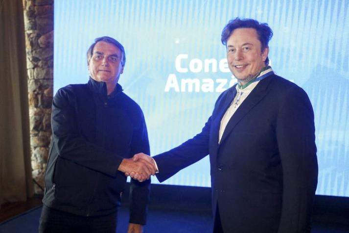 Elon Musk visita a Bolsonaro y anuncian lanzamiento de satélite para ampliar Internet en Amazonía