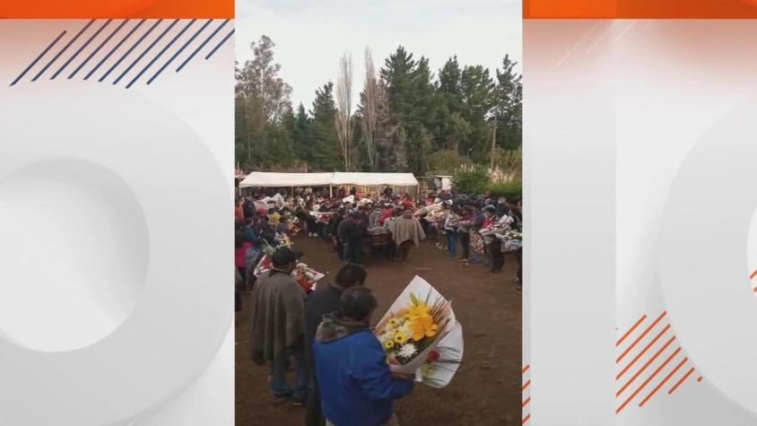 [VIDEO] Asesinado en emboscada: Realizan funerales de trabajador mapuche