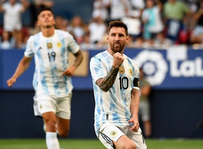 Argentina apabulló a Estonia con cinco goles de Messi