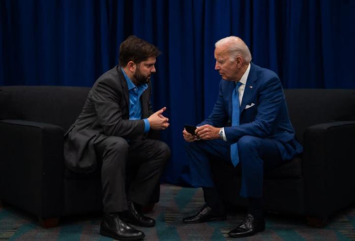 Presidente Boric sostiene reunión bilateral con Joe Biden