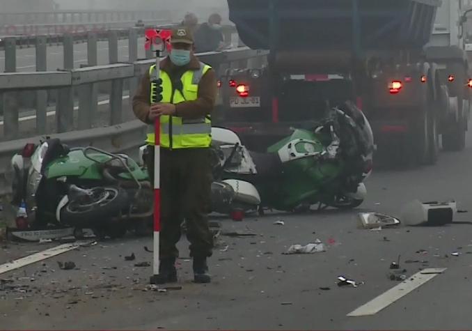 Conductor chocó motos de Carabineros en medio de procedimiento por fatal atropello en Angostura