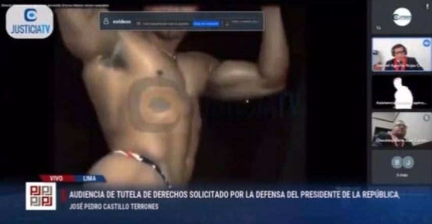 Video de famoso stripper aparece durante audiencia de la defensa del Presidente Castillo, en Perú