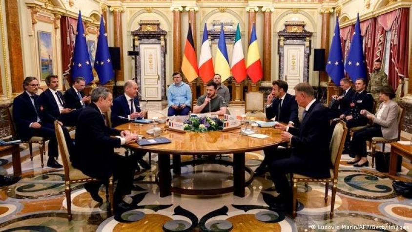Alemania, Francia e Italia apoyan candidatura "inmediata" de Ucrania a la UE