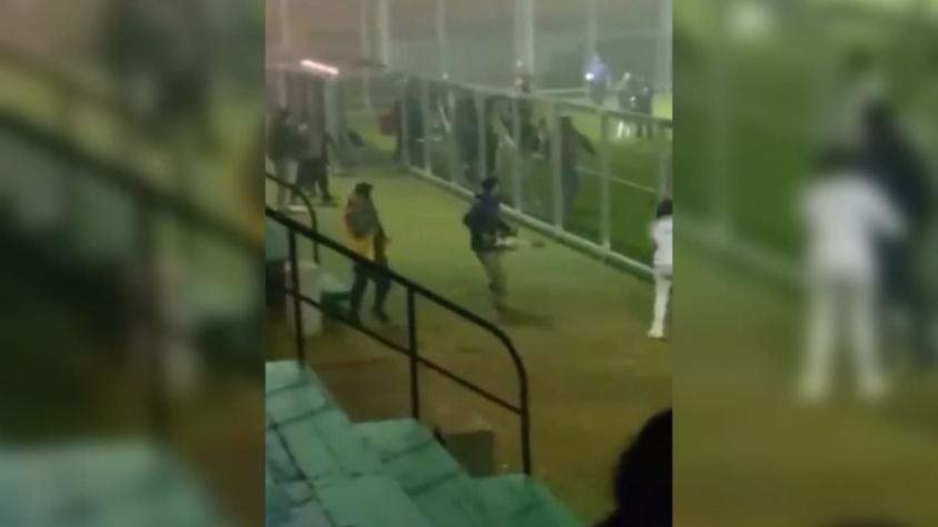 Sujeto amenazó con una motosierra a individuos durante partido del fútbol amateur en Santa Juana