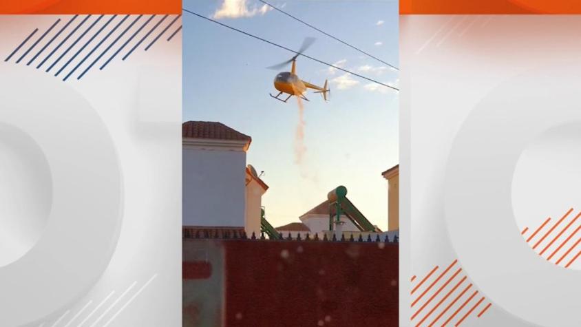 [VIDEO] "Gender party" a lo grande en Coquimbo: Helicóptero asustó a vecinos con vuelo rasante