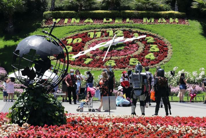 Detienen sujeto que realizó destrozos en el reloj de flores de Viña del Mar