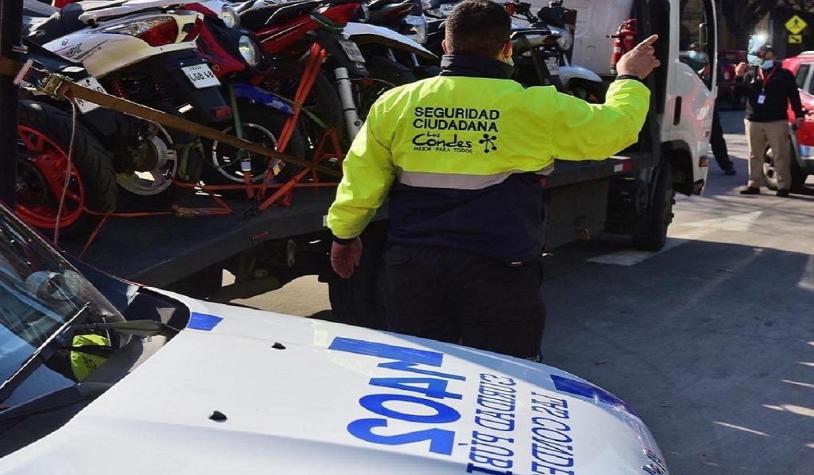 Crean "Brigada Moto Stop" para fiscalizar motocicletas en Las Condes