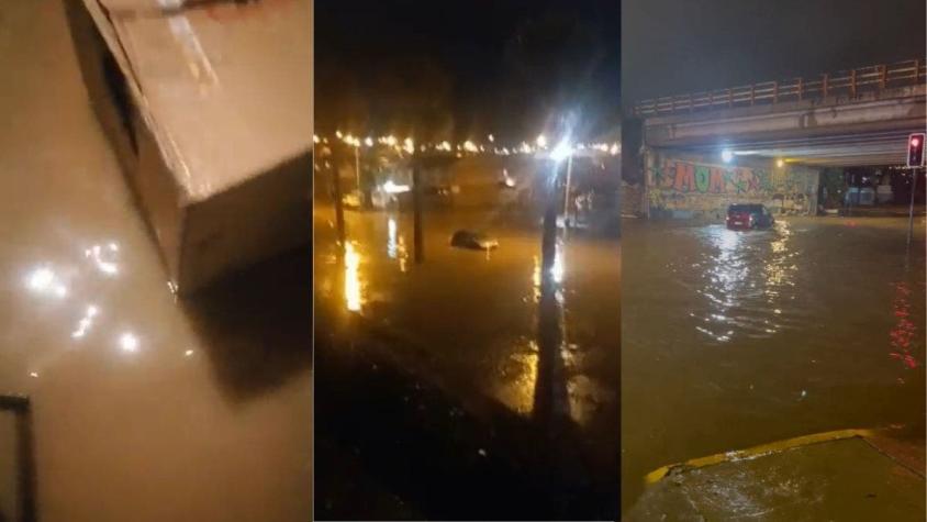 Casas resultan inundadas en Coquimbo por fuertes lluvias