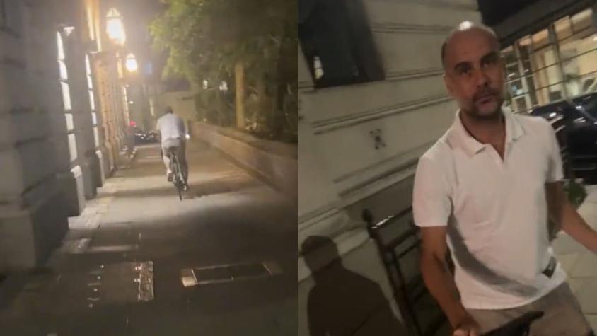 Guardiola huyó en bicicleta de un hincha: Pensaba que lo asaltaría, pero en verdad quería una foto