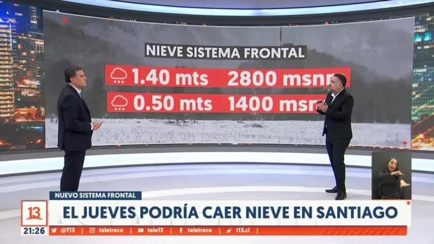 [VIDEO] Nuevo sistema frontal: El jueves podría caer nieve en Santiago