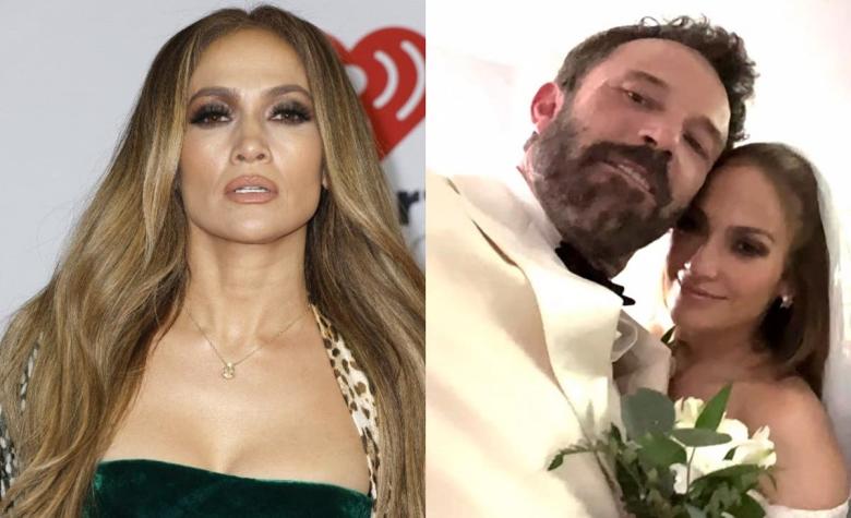 Las fotos de la boda de JLo y Ben Affleck: cantante usó dos vestidos y se cambió en la capilla