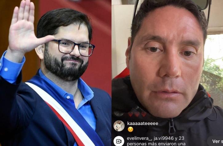 "¿Estoy soñando?": La reacción de Pancho Saavedra tras aparición de Boric en su live de Instagram