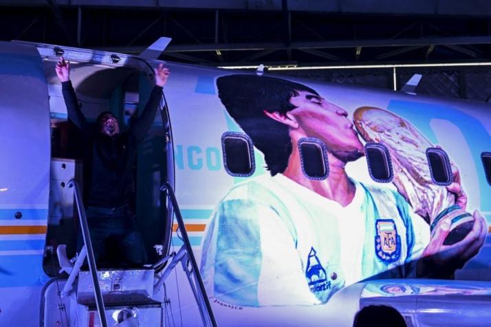 El 'Barrilete Cósmico' Maradona irá al espacio con mensajes de hinchas