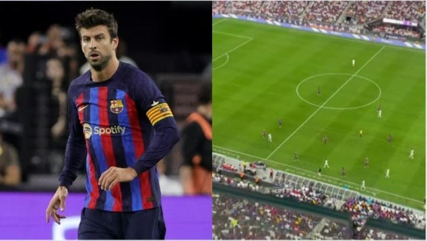 [VIDEO] Fans del Real Madrid y el Barcelona se unen para pifiar a Piqué: Gritaban "Shakira"