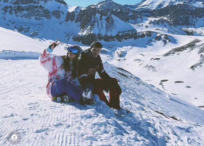 Sebastián Yatra y Catalina Vallejos pasearon juntos por Valle Nevado