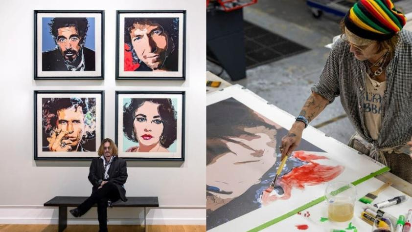 Johnny Depp gana millones de dólares vendiendo sus pinturas de famosos