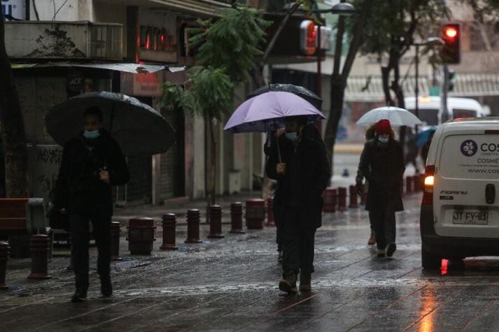 Lluvia este sábado en la zona central: A qué hora empiezan las precipitaciones en Santiago