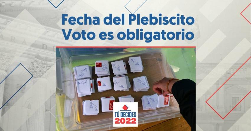 El voto es obligatorio: ¿Cuándo es el Plebiscito de salida por la Constitución?