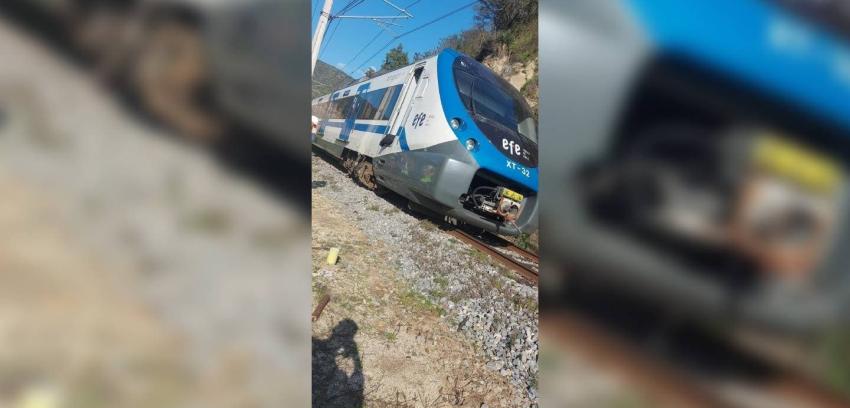 Tren Limache-Valparaíso reporta descarrilamiento "menor" a la altura de Quilpué
