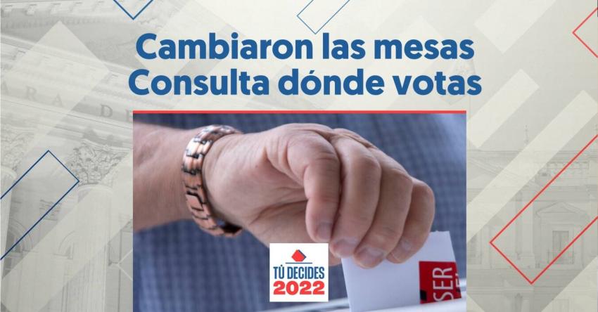 Todas las mesas cambiaron: Revisa con tu RUT dónde votas para el Plebiscito de salida Todas las mesas cambiaron: Revisa con tu RUT dónde votas para el Plebiscito de salida