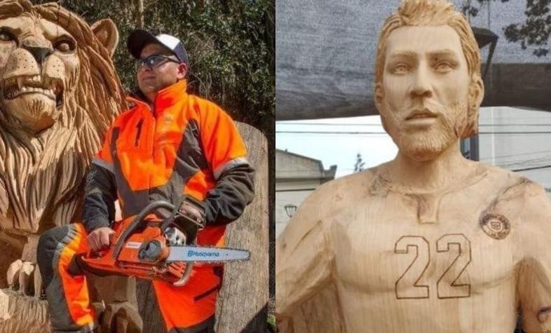 Muere Mauricio Pichuante, destacado escultor que talló en madera a Ben Brereton en Penco