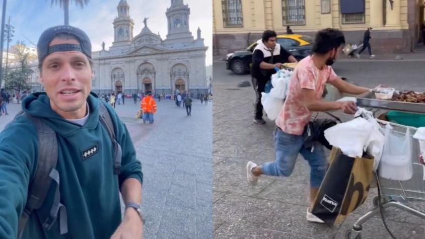 [VIDEO] "Prostitución y gente rara": Bloguero de viajes critica la Plaza de Armas de Santiago