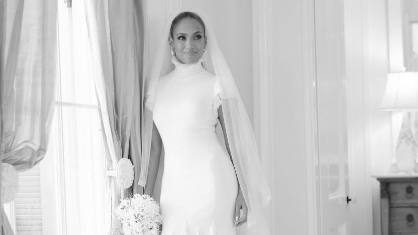 Usó tres vestidos: Revelan primeras imágenes de Jennifer López en su boda con Ben Affleck