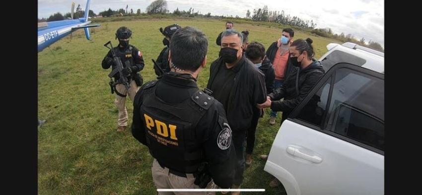 Las primeras imágenes de la detención de Héctor Llaitul en Arauco
