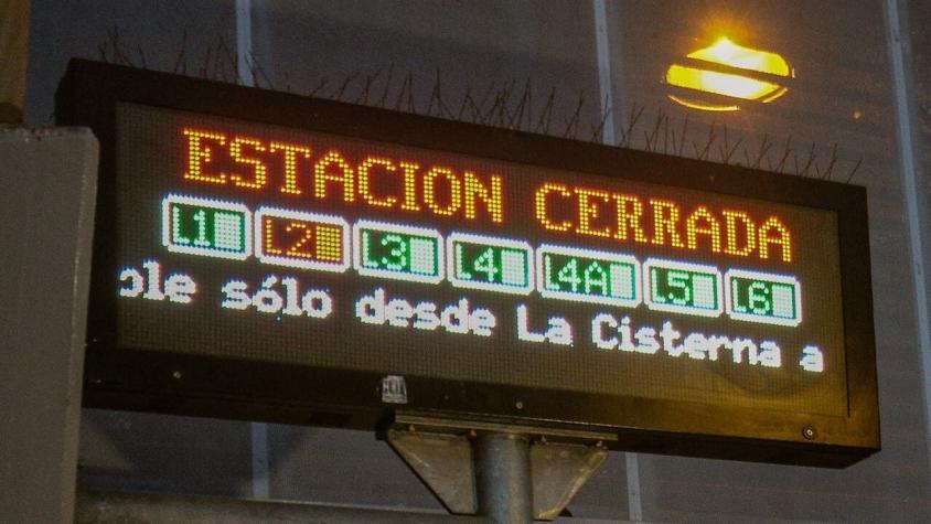 Metro de Santiago suspende servicio en Línea 2