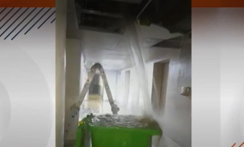[VIDEO] Edificio en Estación Central: Alcantarillas no dieron abasto e inundaron dos pisos